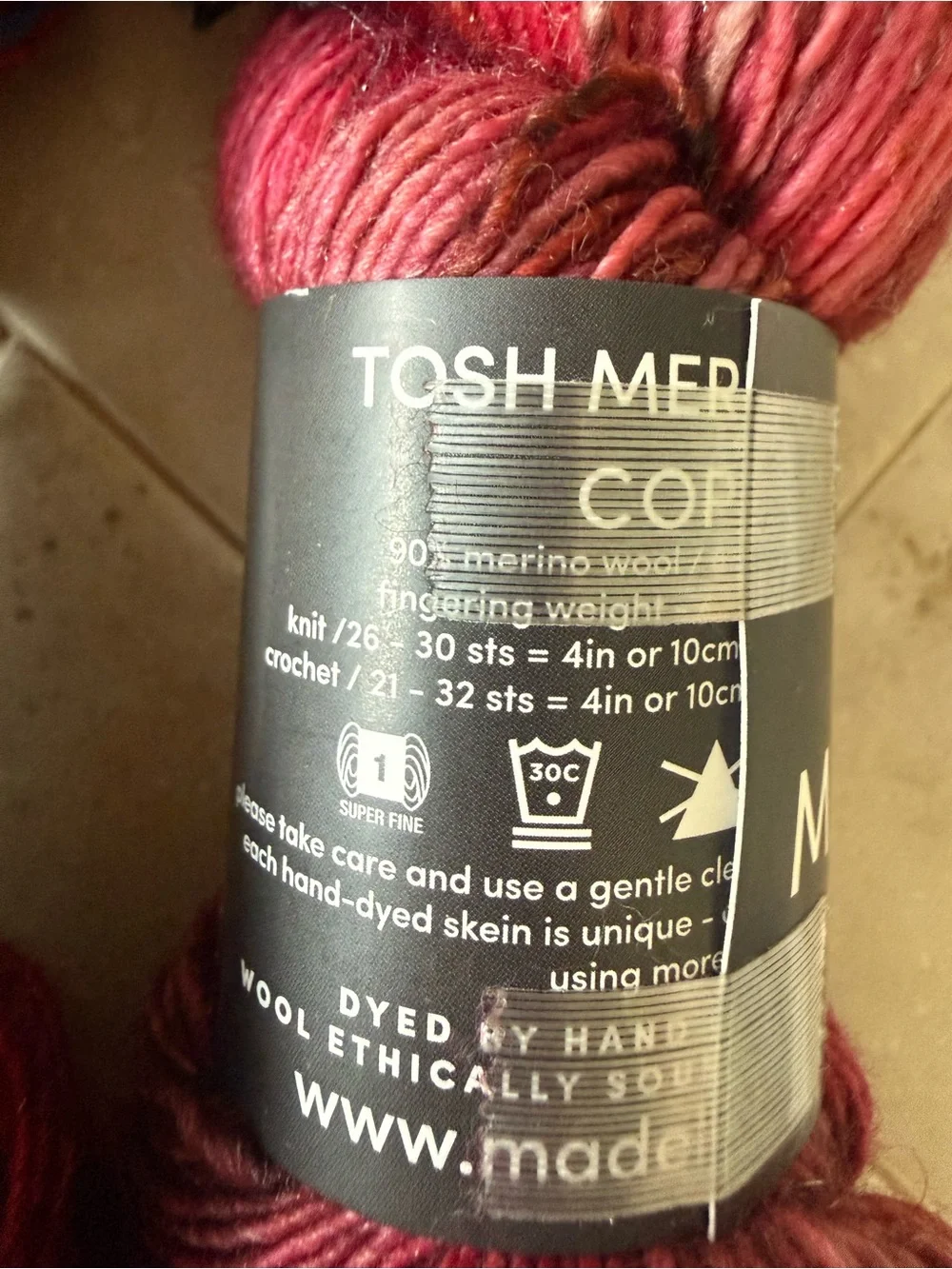 MadTosh Hand Dyed Yarn - Variegated Berry Red - Ago